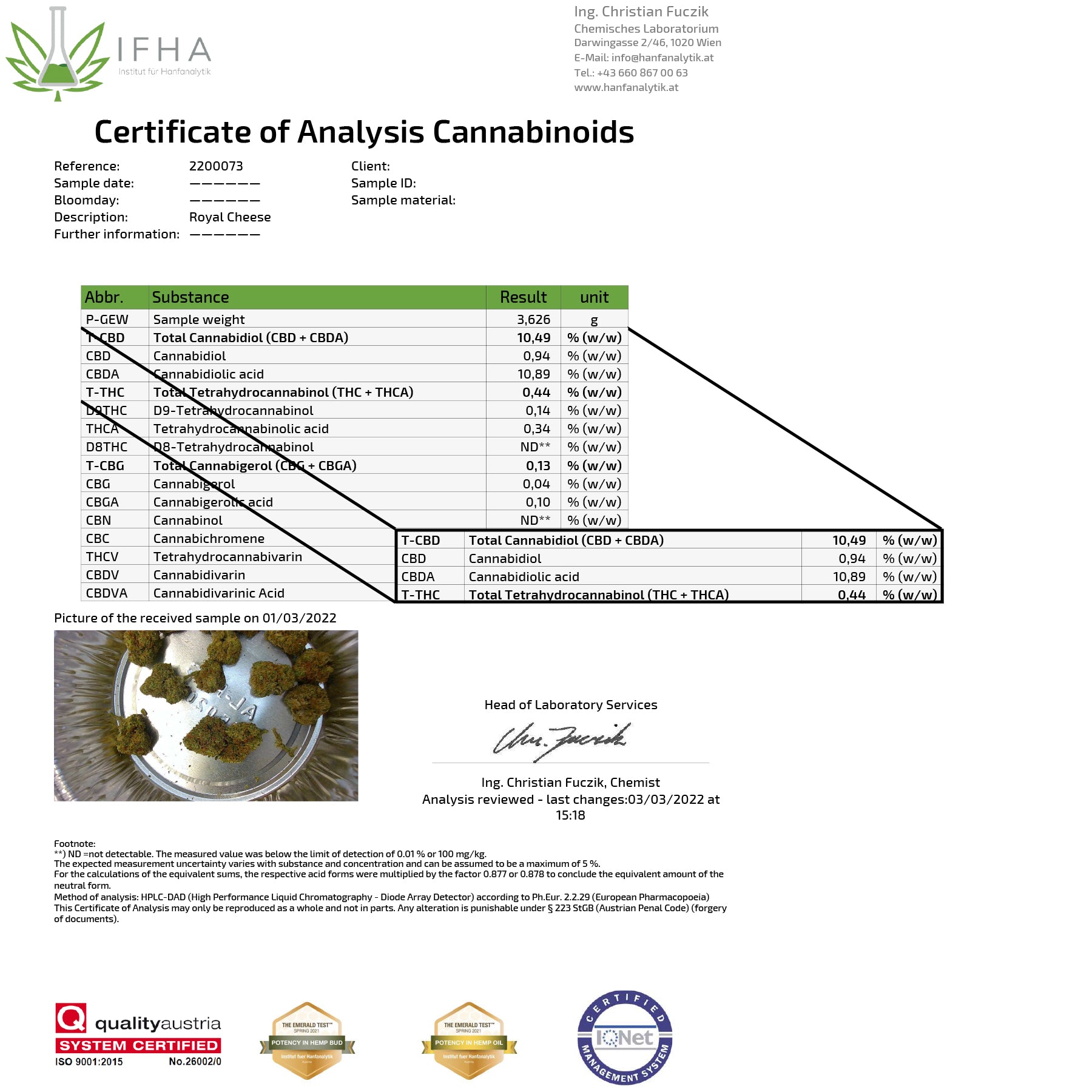    Royal-Cheese-Cannabis-Light-CBD-Erba-legale-ErbeMoni-Analisi